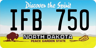 ND license plate IFB750