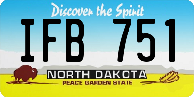 ND license plate IFB751