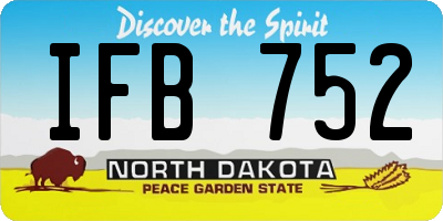 ND license plate IFB752