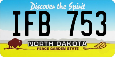 ND license plate IFB753