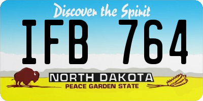 ND license plate IFB764