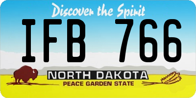 ND license plate IFB766