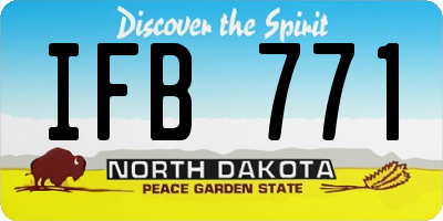ND license plate IFB771