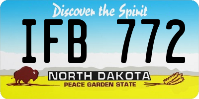 ND license plate IFB772