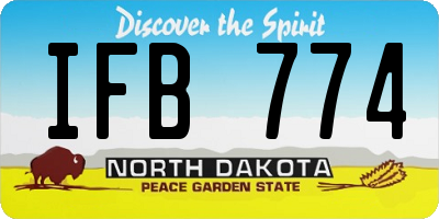 ND license plate IFB774