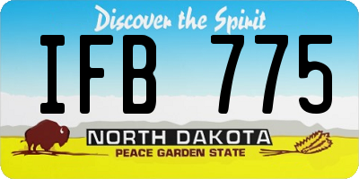 ND license plate IFB775
