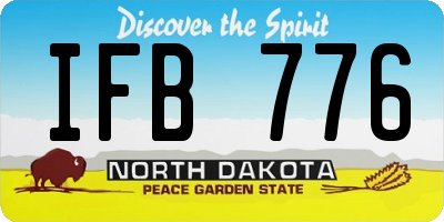ND license plate IFB776