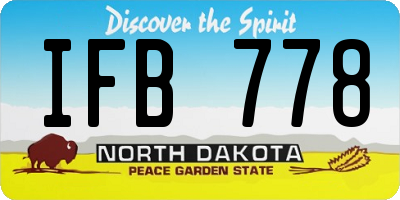 ND license plate IFB778