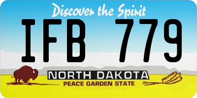 ND license plate IFB779