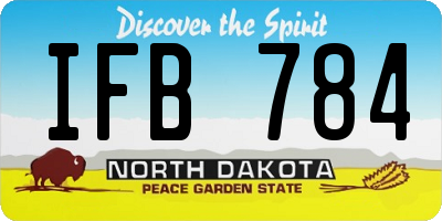 ND license plate IFB784