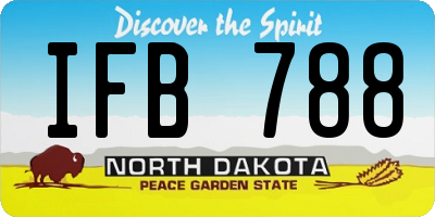 ND license plate IFB788