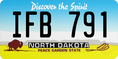 ND license plate IFB791
