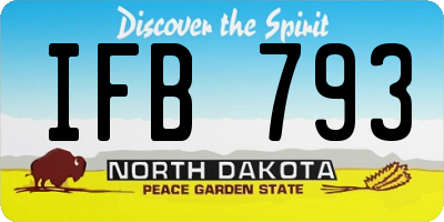 ND license plate IFB793