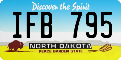 ND license plate IFB795