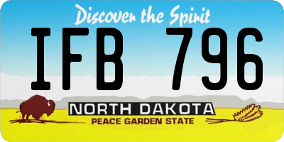ND license plate IFB796