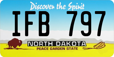 ND license plate IFB797