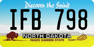 ND license plate IFB798