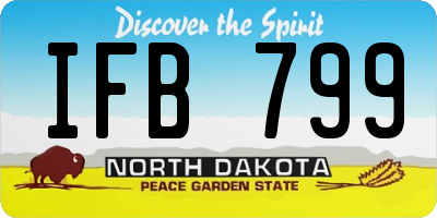 ND license plate IFB799