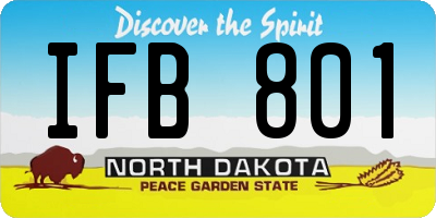 ND license plate IFB801