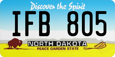 ND license plate IFB805