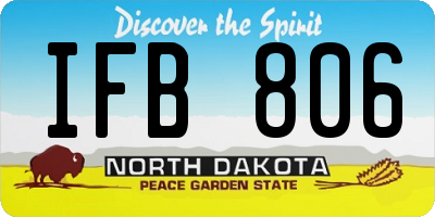 ND license plate IFB806