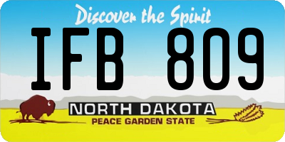 ND license plate IFB809