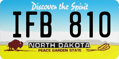 ND license plate IFB810
