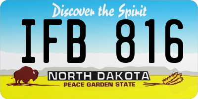 ND license plate IFB816