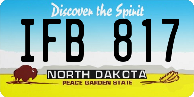 ND license plate IFB817