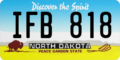 ND license plate IFB818