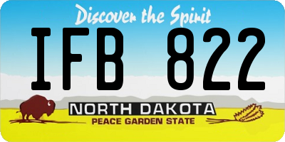 ND license plate IFB822