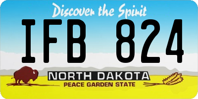 ND license plate IFB824