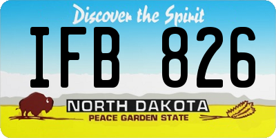 ND license plate IFB826