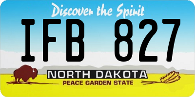 ND license plate IFB827