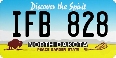 ND license plate IFB828