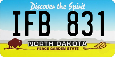 ND license plate IFB831