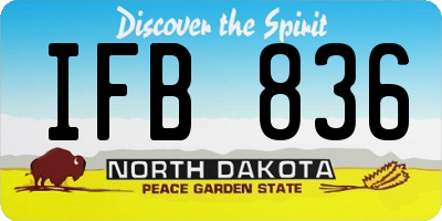 ND license plate IFB836