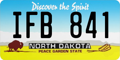 ND license plate IFB841