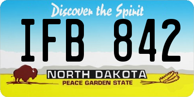 ND license plate IFB842