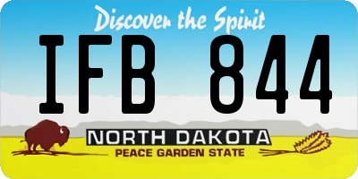ND license plate IFB844