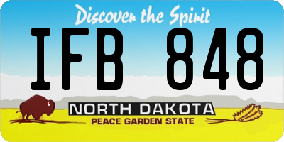 ND license plate IFB848