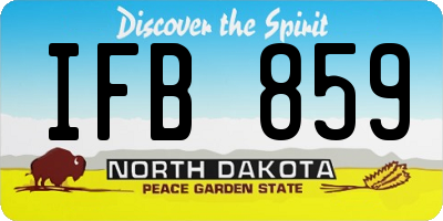 ND license plate IFB859