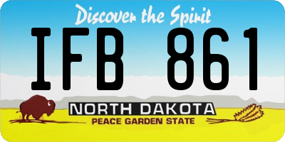 ND license plate IFB861