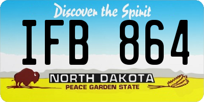 ND license plate IFB864