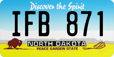 ND license plate IFB871