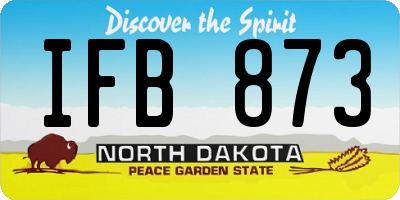 ND license plate IFB873