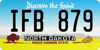 ND license plate IFB879
