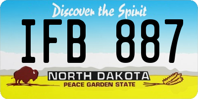 ND license plate IFB887