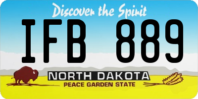 ND license plate IFB889