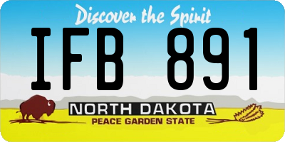 ND license plate IFB891